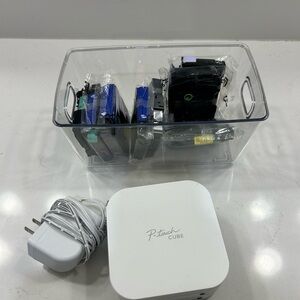 P-touch Cube Label Maker + Extra Tape